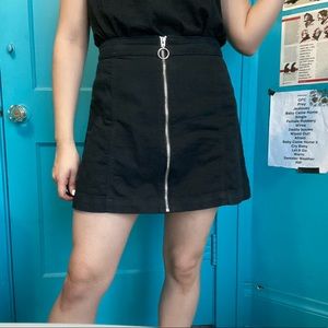 H&M Pull-Ring Denim Skirt